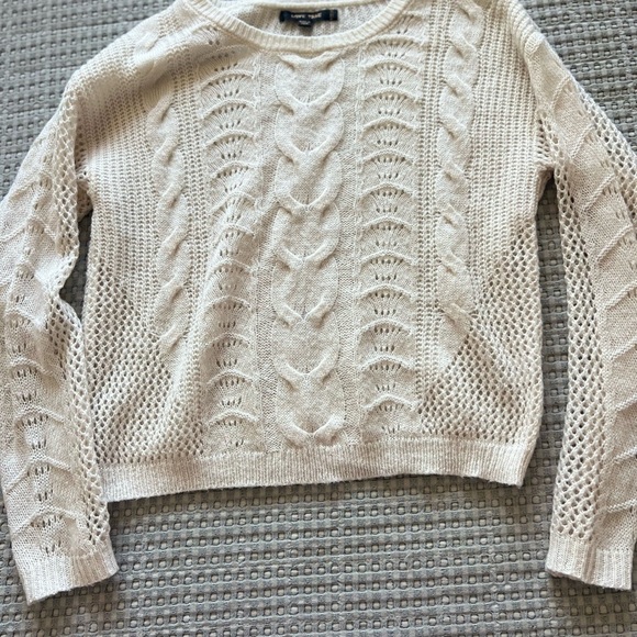 Love Tree Ivory Cable Knit Sweater - Picture 2 of 3